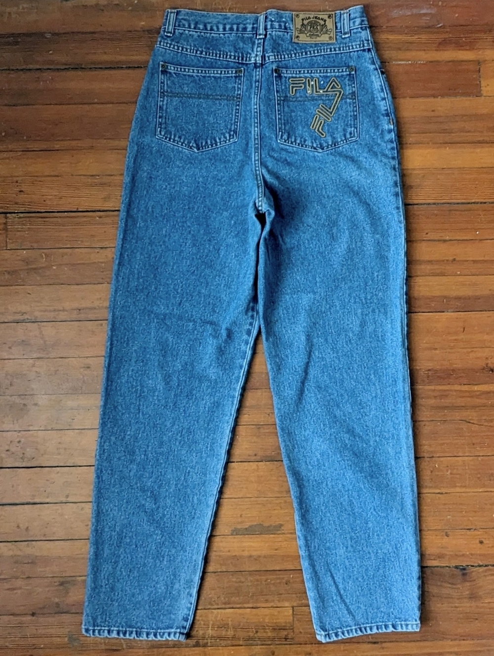Rare to Find Vintage Fila High Rise Tapered Jeans Medium Wash For Women Size 20 - Picture 3 of 10